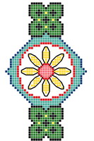 Oriental inspiration - cross stitch pattern - by Monique Bonnin (zoom 4)
