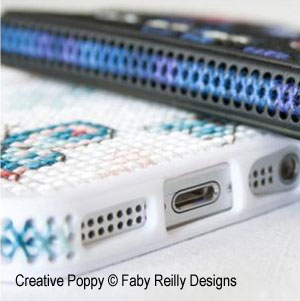 Butterfly iPhone case cross stitch pattern by Faby Reilly Designs