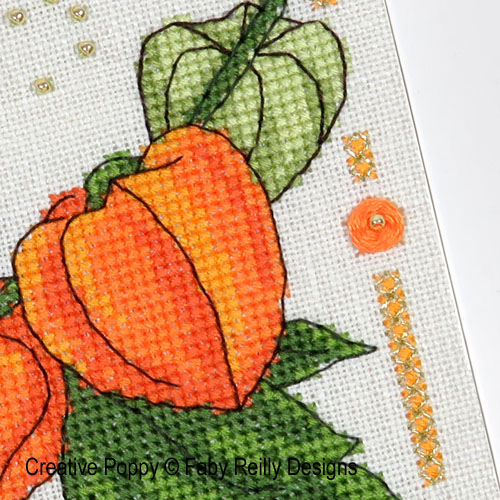 Faby Reilly Designs - Anthea - November - Physalis, zoom 1 (Needleworkchart)