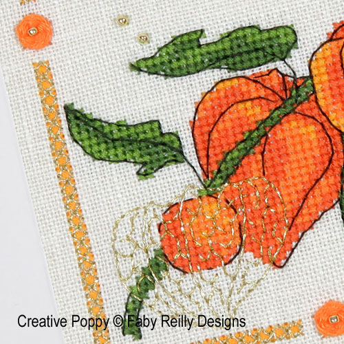 Anthea - November - Physalis  cross stitch pattern by Faby Reilly Designs, zoom 1