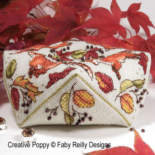 Faby Reilly Designs - Ring a Ring o'Foxes Biscornu (cross stitch chart)
