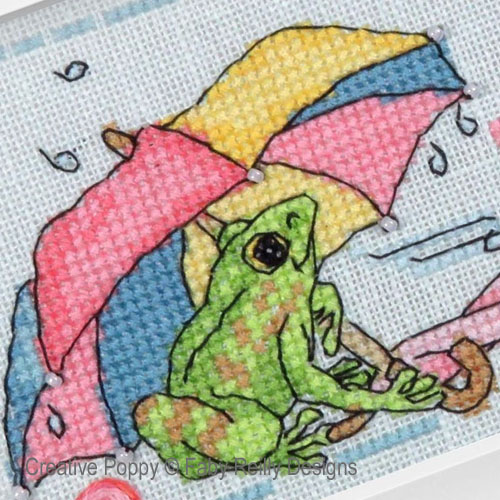 Brollies & Wellies cross stitch pattern by Faby Reilly Designs