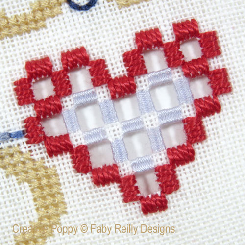 Love You Dad - Hardanger basics Masterclass cross stitch pattern by Faby Reilly Designs, zoom 1