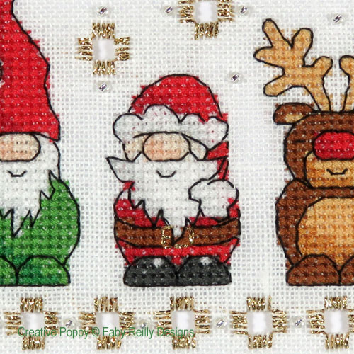 Hardanger Christmas Crew cross stitch pattern by Faby Reilly Designs