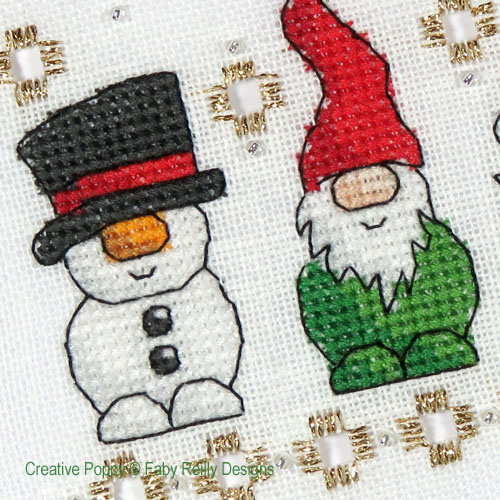 Hardanger Christmas Crew cross stitch pattern by Faby Reilly Designs, zoom 1