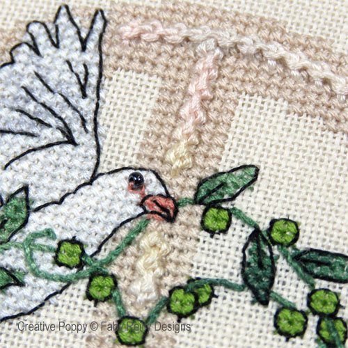 Heart of Peace, cross stitch pattern by Faby Reilly Designs, zoom 1