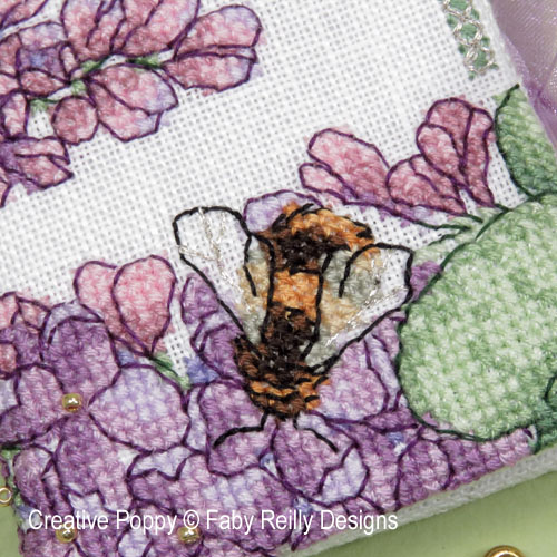 Faby Reilly Designs - Lilac Needlebook zoom 3 (cross stitch chart)