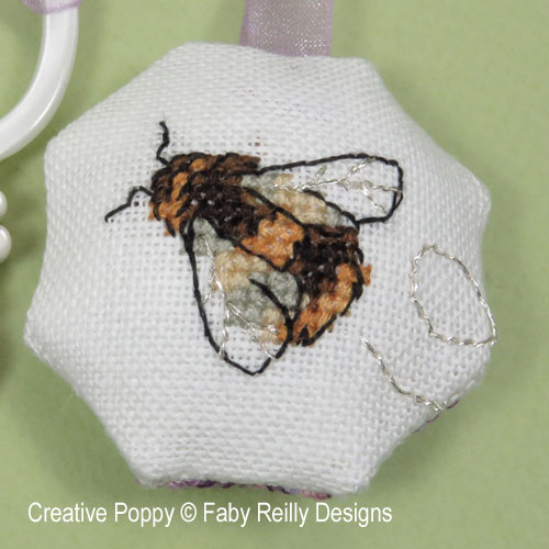 Faby Reilly Designs - Lilac Scissor Case and Fob zoom 2 (cross stitch chart)