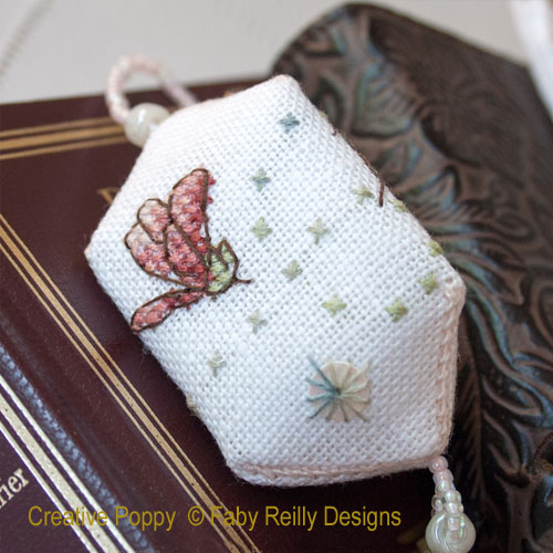 Faby Reilly Designs - Magnolia Bookmark & Fob zoom 3 (cross stitch chart)
