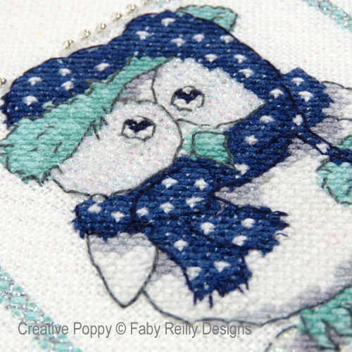 Faby Reilly Designs - Navy & Mint Frames ( 4 designs) zoom 3 (cross stitch chart)