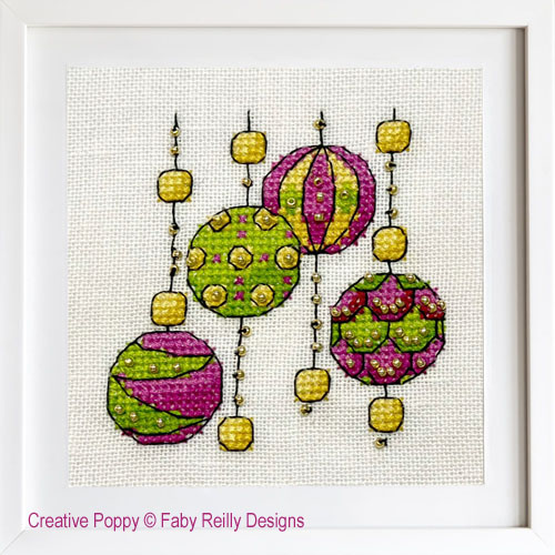 Raspberry & Lime Minis, cross stitch pattern by Faby Reilly
