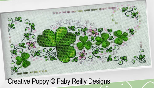 Faby Reilly Designs - Shamrock Swirls, zoom 4 (Needleworkchart)