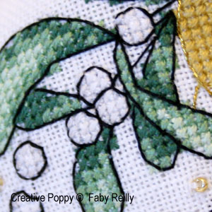 Misletoe & Ribbon Humbug, Faby Reilly - cross stitch pattern chart (zoom3)