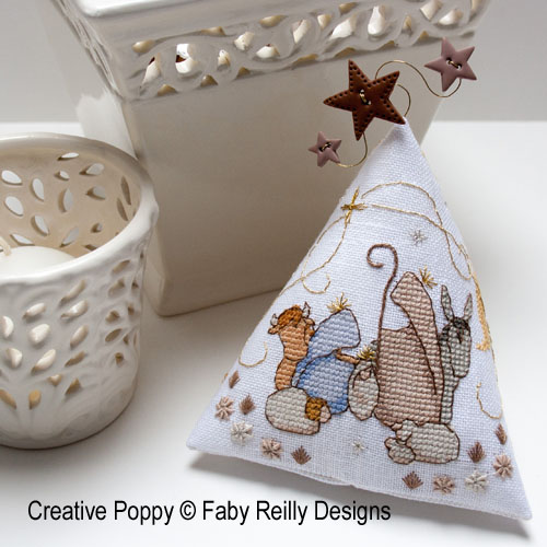 Christmas nativity Humbug cross stitch pattern by Faby Reilly Designs