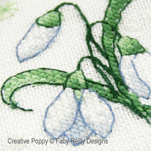 Snowdrops patterns to cross stitch