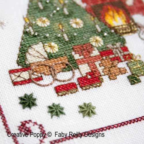 Faby Reilly Designs - Victorian Christmas Frame zoom 4 (cross stitch chart)