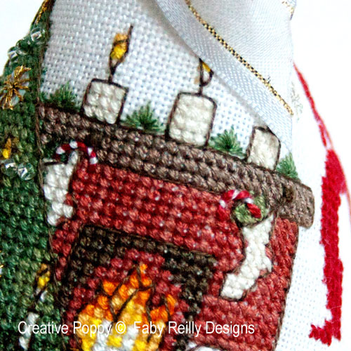 Faby Reilly Designs - Victorian Christmas Ornament zoom 3 (cross stitch chart)