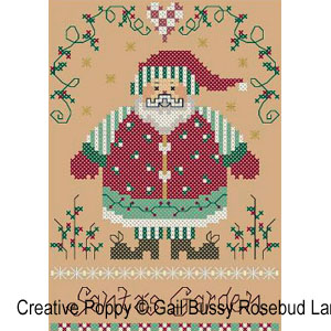 Santa's garden - cross stitch pattern - by Gail Bussi - Rosebud Lane (zoom 1)