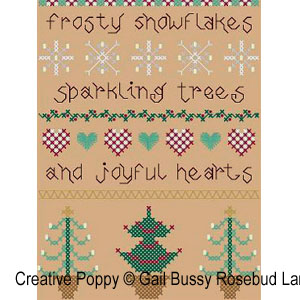Santa\'s garden - cross stitch pattern - by Gail Bussi - Rosebud Lane (zoom 2)