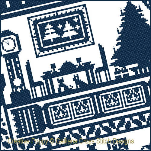 Galliana - Christmas Castle zoom 1 (cross stitch chart)
