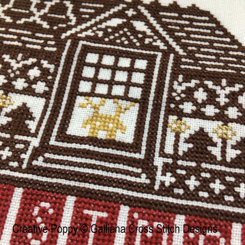 Galliana Cross Stitch - House of Christmas, zoom 3 (Cross stitch chart)