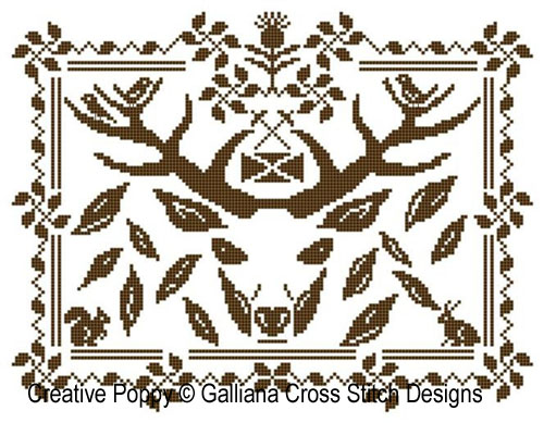 Galliana Cross Stitch - Highland Fall, zoom 4 (Cross stitch chart)