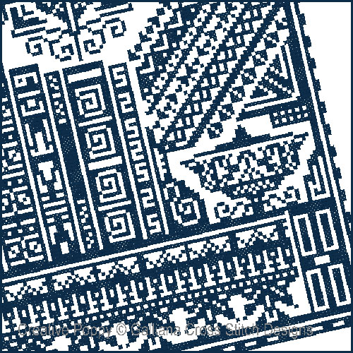 Galliana Cross Stitch - The Galliana Sampler, zoom 1 (Cross stitch chart)