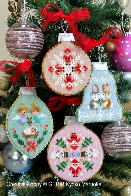 Christmas Ornaments cross stitch pattern by GERA! Kyoko Maruoka