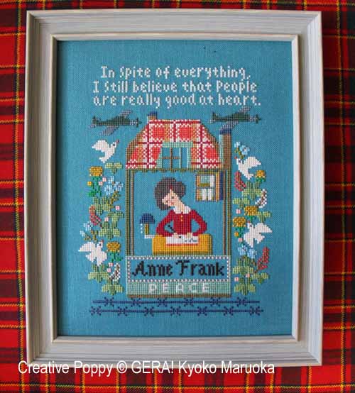 Gera! by Kyoko Maruoka - Anne Frank (In spite of everything...) zoom 4 (cross stitch chart)