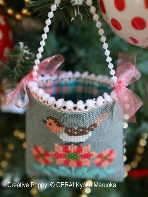 Gera! by Kyoko Maruoka - Christmas Mini Bag Ornament zoom 4 (cross stitch chart)