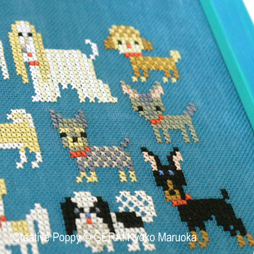 15 Dog Breeds - series 2 cross stitch pattern by GERA! Kyoko Maruoka, zoom 1