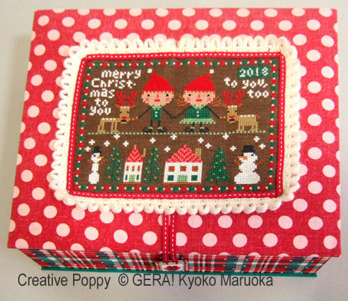 GERA! by Kyoko Maruoka - Merry Christmas to You (Xmas Box cover) zoom 1 (cross stitch chart)