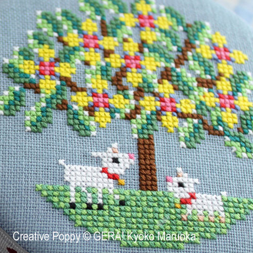 Round tin cans - 2 cross stitch pattern by GERA! Kyoko Maruoka
