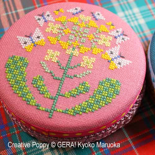 Round Tin Cans 3, cross stitch pattern by Gera! by Kyoko Maruoka