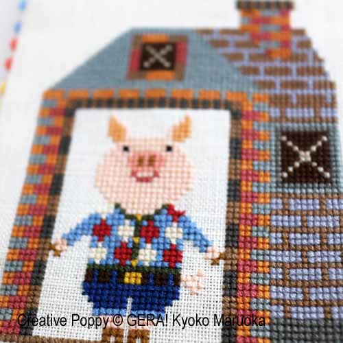 Gera! by Kyoko Maruoka - Three Little Pigs (cross stitch chart)