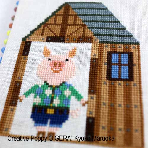 Gera! by Kyoko Maruoka - Three Little Pigs (cross stitch chart)