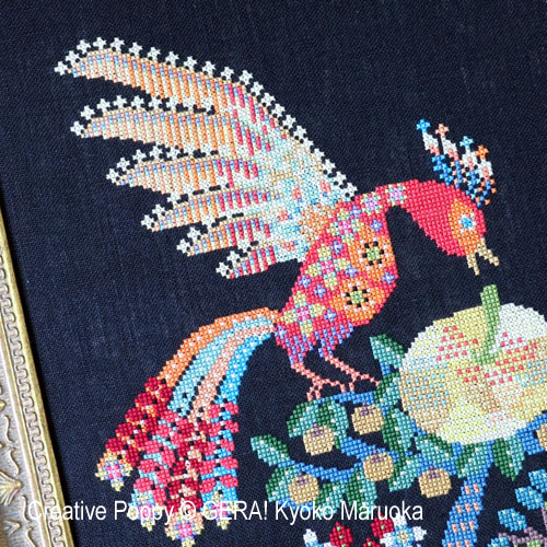 Firebird cross stitch pattern by GERA! Kyoko Maruoka, zoom 1