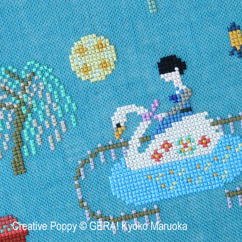Gera! by Kyoko Maruoka - Good Night zoom 1 (cross stitch chart)