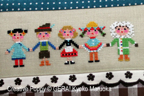 Gera! by Kyoko Maruoka - International Kids zoom 4 (cross stitch chart)