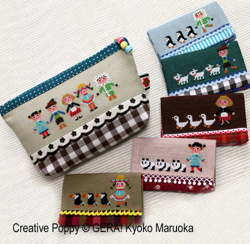 International Kids  cross stitch pattern by GERA! by Kyoko Maruoka