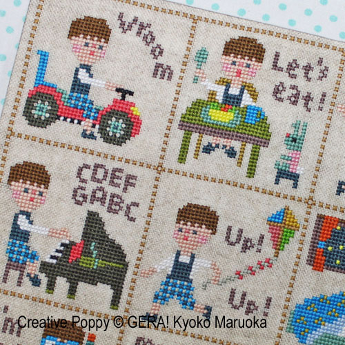 Little Peter cross stitch pattern by GERA! Kyoko Maruoka
