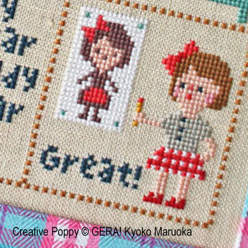 Little Klara cross stitch pattern by GERA! Kyoko Maruoka, zoom3