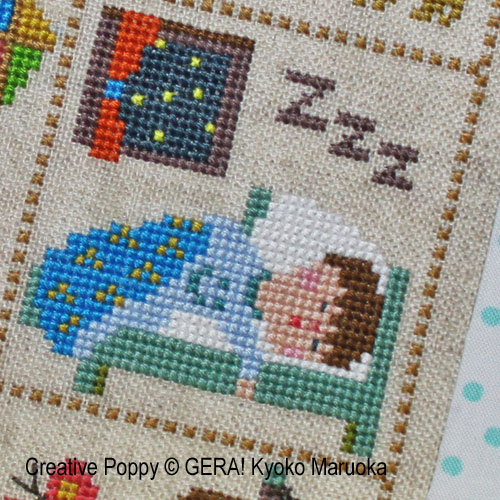 Gera! by Kyoko Maruoka - Little Peter zoom 5 (cross stitch chart)