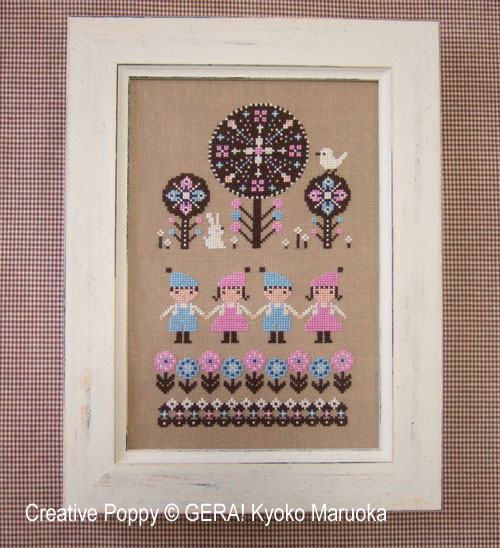Our little World cross stitch pattern by GERA! Kyoko Maruoka