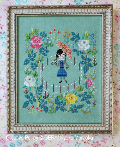 <b>Posing</b><br>cross stitch pattern<br>by <b>Gera! by Kyoko Maruoka</b>