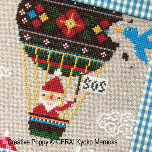 GERA! Kyoko Maruoka - Santa's S.O.S. zoom 1 (cross stitch chart)