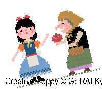 Gera! by Kyoko Maruoka - Snow White zoom 5 (cross stitch chart)