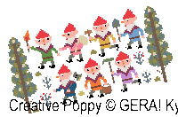 Gera! by Kyoko Maruoka - Snow White zoom 4 (cross stitch chart)