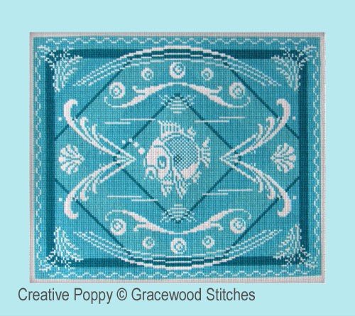 Gracewood Stitches - August - Seaside zoom 4 (cross stitch chart)