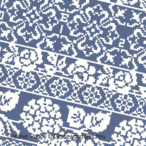 Moonlit Garden cross stitch pattern by Gracewood Stitches